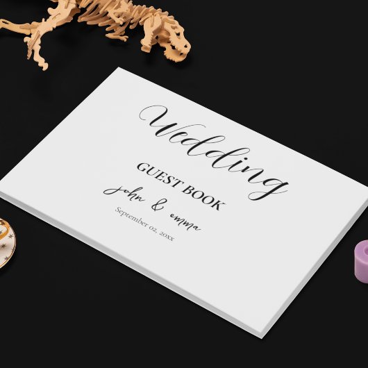 Livre D'or Elégant thème Mariage noir et blanc