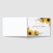 Livre D'or Élégant tournesol rustique, Mariage de automne (Complet)