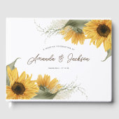 Livre D'or Élégant tournesol rustique, Mariage de automne (Recto)