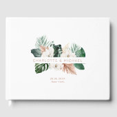 Livre D'or Élégant, tropical, mariage feutré (Recto)