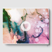 Livre D'or *~* Elégant Turquoise Peach Mariage d'aquarelle (Verso)