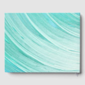 Livre D'or Elégant Turquoise Tides Beach Mariage (Verso)