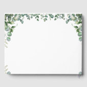 Livre D'or Elégant Verdure Eucalyptus Feuille Rustique Mariag (Verso)