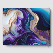 Livre D'or Élégant violet, or et Mariage Turquoise (Verso)