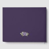 Livre D'or Elégant violet or floral photo (Verso)