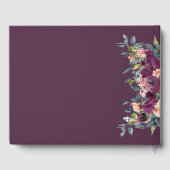 Livre D'or Élégant violet rose Mariage floral de charme (Verso)