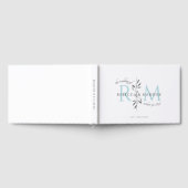 Livre D'or Elegant Wedding Aqua Botanical Monogram (Complet)