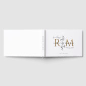 Livre D'or Elegant Wedding Gold Botanical Monogram (Complet)