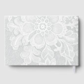 Livre D'or Elegant White Vintage Lace Wedding (Verso)