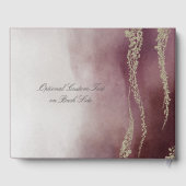 Livre D'or Elégante aquarelle en Mariage de canneberge Monogr (Verso)