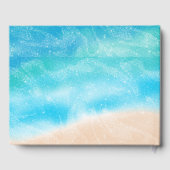 Livre D'or Elégante aquarelle Sandy Ocean Beach Mariage (Verso)