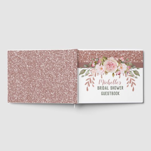 Livre D'or Élégante Baby Shower Rose Gold Aquarelle (Complet)