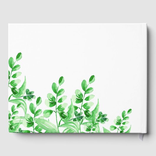 Livre D'or Élégante calligraphie de verdure Mariage de script (Verso)