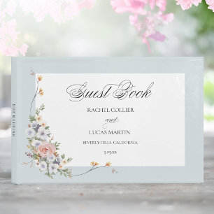 Livre D'or Élégante calligraphie florale Pastel Boho