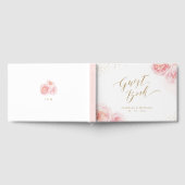 Livre D'or Élégante calligraphie or & mariage floral roux (Complet)