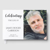 Livre D'or Elégante célébration de la vie avec photo (Recto)