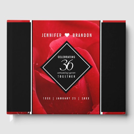 Livre D'or Élégante célébration du 36e anniversaire du Mariag (Recto)