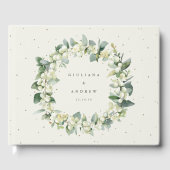 Livre D'or Elégante crème Snowberry+Eucalyptus Wreath Mariage (Recto)