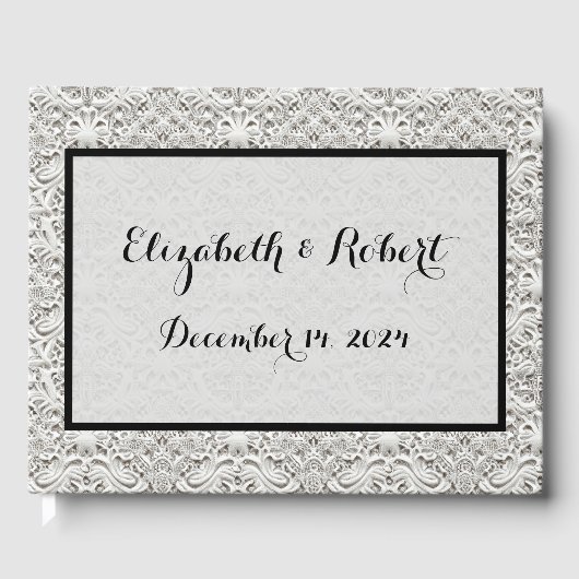 Livre D'or Elégante dentelle Vintage (Recto)