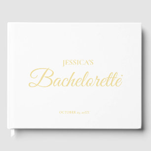 Livre D'or Élégante Fête de Bachelorette Bleu Poussiéreux