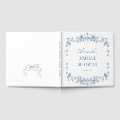 Livre D'or Elégante Fête des mariées Florale Bleue Victorienn (Complet)