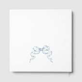 Livre D'or Elégante Fête des mariées Florale Bleue Victorienn (Verso)