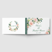 Livre D'or Élégante Fleurs Roses Bleues Fête des mariées Flor (Complet)