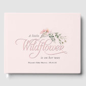 Livre D'or Elégante fosse rose, simple douche bébé fille (Recto)