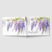 Livre D'or Elégante glycine d'aquarelle violette florale (Complet)