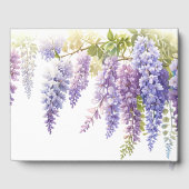 Livre D'or Elégante glycine d'aquarelle violette florale (Verso)
