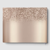 Livre D'or Elégante Parties scintillant Rose Gold Robe Bokeh (Verso)