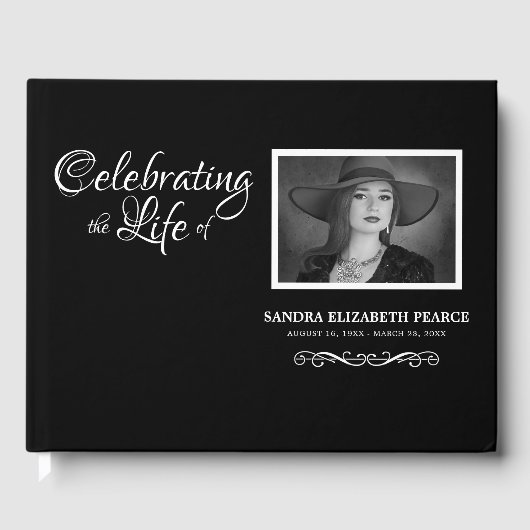 Livre D'or Élégante photo commémorative | Conservation (Recto)