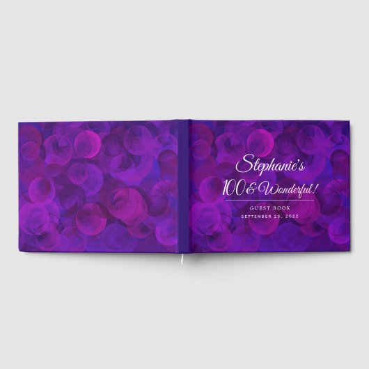 Livre D'or Elégante Purple 100 et merveilleuse fête d'anniver (Complet)