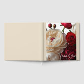 Livre D'or Elégante Rose rouge et Peony crème (Complet)