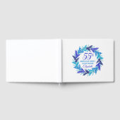 Livre D'or Élégante Royal Blue Wreath 55e fête d'anniversaire (Complet)