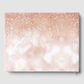 Livre D'or Élégante Typographie Script Blush Pink Gold Sweet  (Verso)