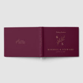 Livre D'or Élégante verdure Floral Mariage Logo Monogramme (Complet)