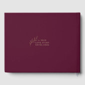 Livre D'or Élégante verdure Floral Mariage Logo Monogramme (Verso)
