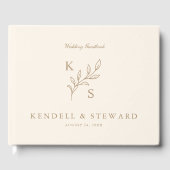 Livre D'or Élégante verdure Floral Mariage Logo Monogramme (Recto)