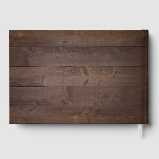 Livre D'or Élégante verdure grange bois comté mariage rustiqu (Verso)