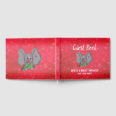 Livre D'or Eléphant Bébé Avec Herbe Et Fleur (Complet)