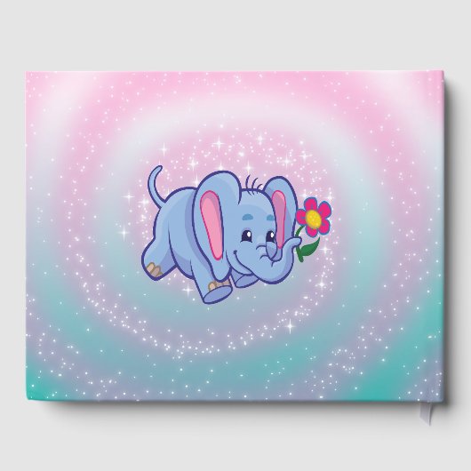 Livre D'or Eléphant bleu bébé (Verso)