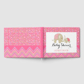 Livre D'or Eléphant de Bohême rose et Baby shower Chevron (Complet)