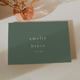 Livre D'or EMELIA Rustique Simple Sage Moderne Mariage Nature
