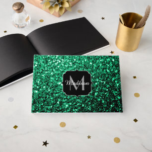 Livre D'or Emerald Green fausse parties scintillant scintille