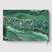 Livre D'or Emerald Green Parties scintillant Gold Nom personn (Verso)