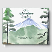 Livre D'or Emerald Greenery Mountain Pine Rustic Mariage (Recto)