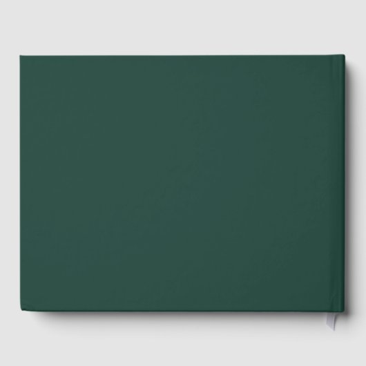 Livre D'or Émeraude moderne vert Forme Mariage minimal (Verso)