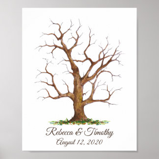 Livre d'or empreinte digitale arbre mariage mémora