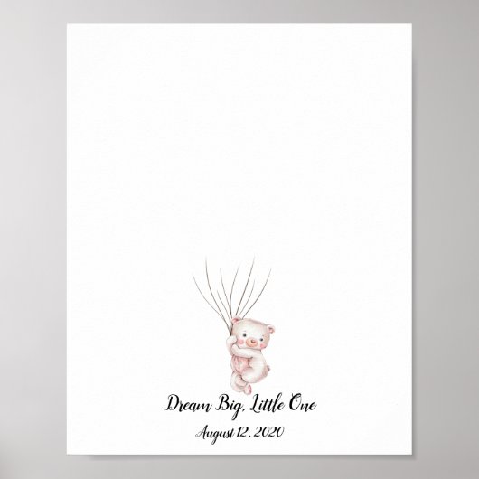 Livre d'or empreintes de Bébé Ours (Devant)